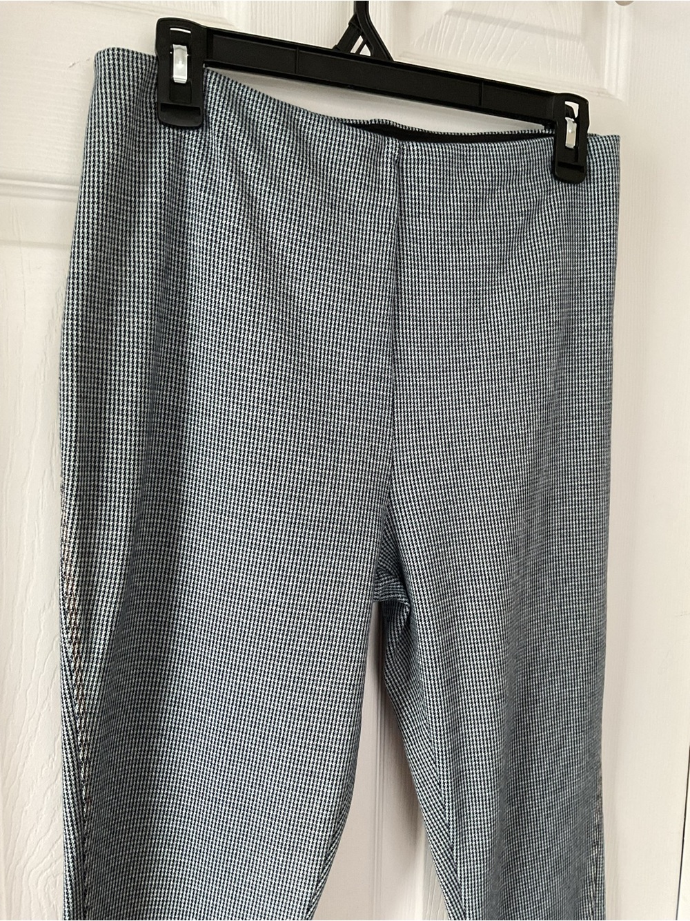 Lyssé New York Houndstooth Stretch Ankle Pants Blue Gray Size L NWT - Picture 4 of 12